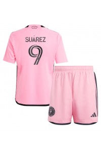 Inter Miami Luis Suarez #9 Babytruitje Thuis tenue Kind 2024-25 Korte Mouw (+ Korte broeken)